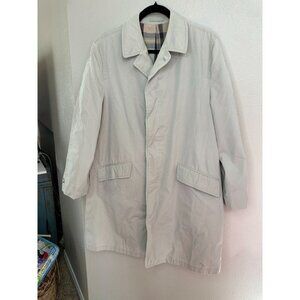 Harbor Master Mens Tan Coat 38R collared long sleeve polyester‎ button pockets